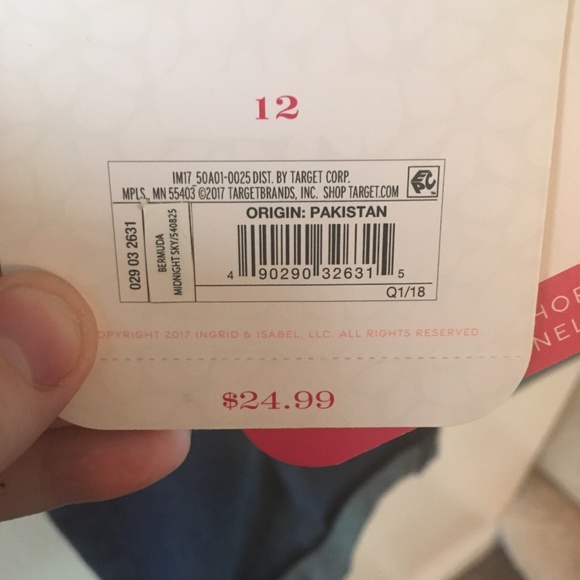 Isabel Maternity Dark Wash Bermuda Shorts - Picture 4 of 7